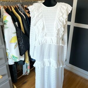 TOP SHOP Eyelet Ruffle Dress